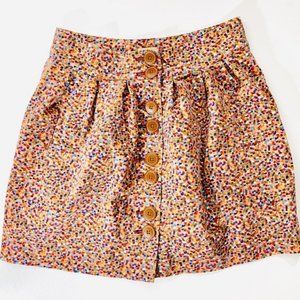 Anthro elevenses velvet confetti skirt Polka Dot 4